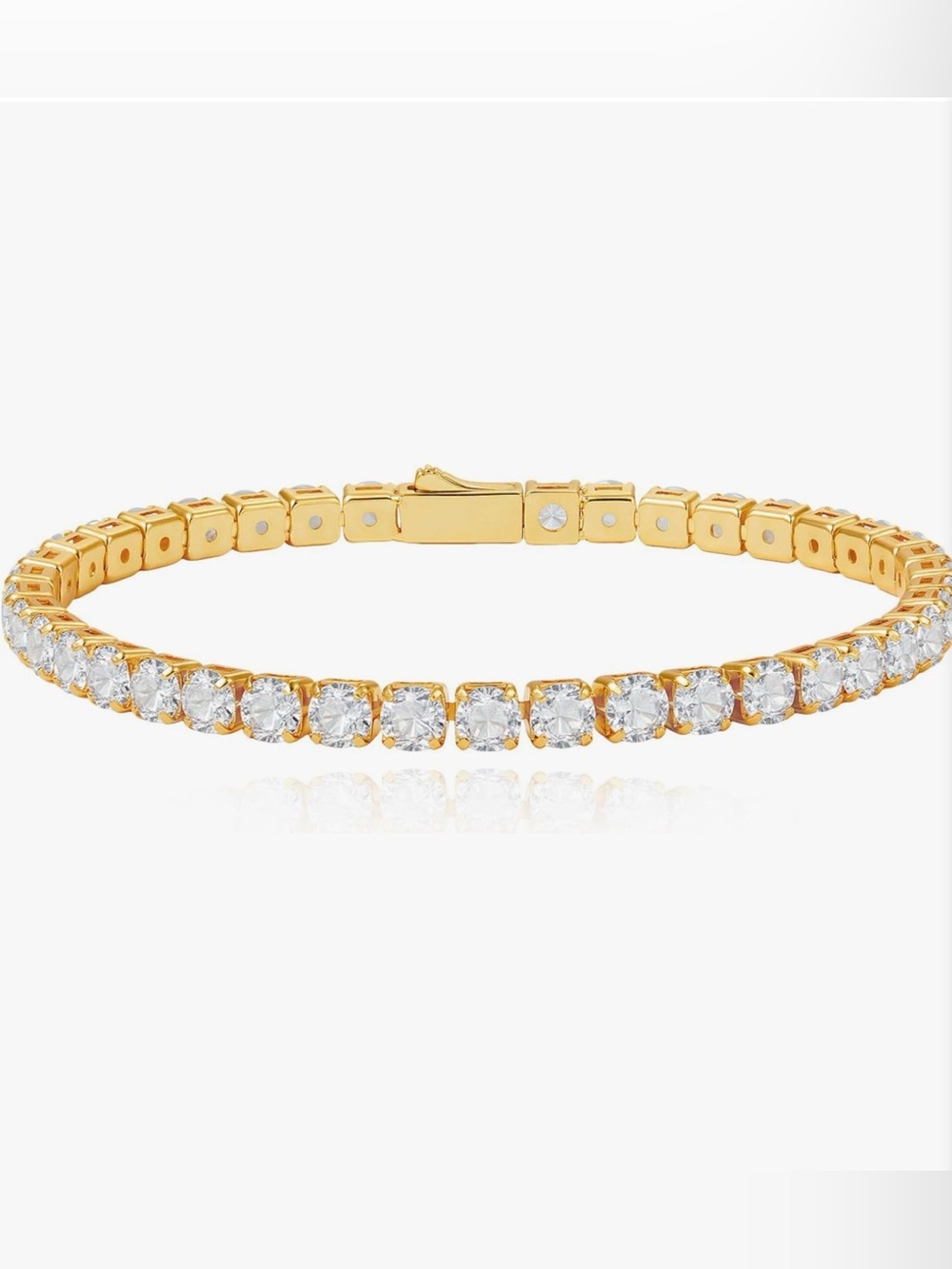 NEW 18k Gold Plated Tennis Bracelet